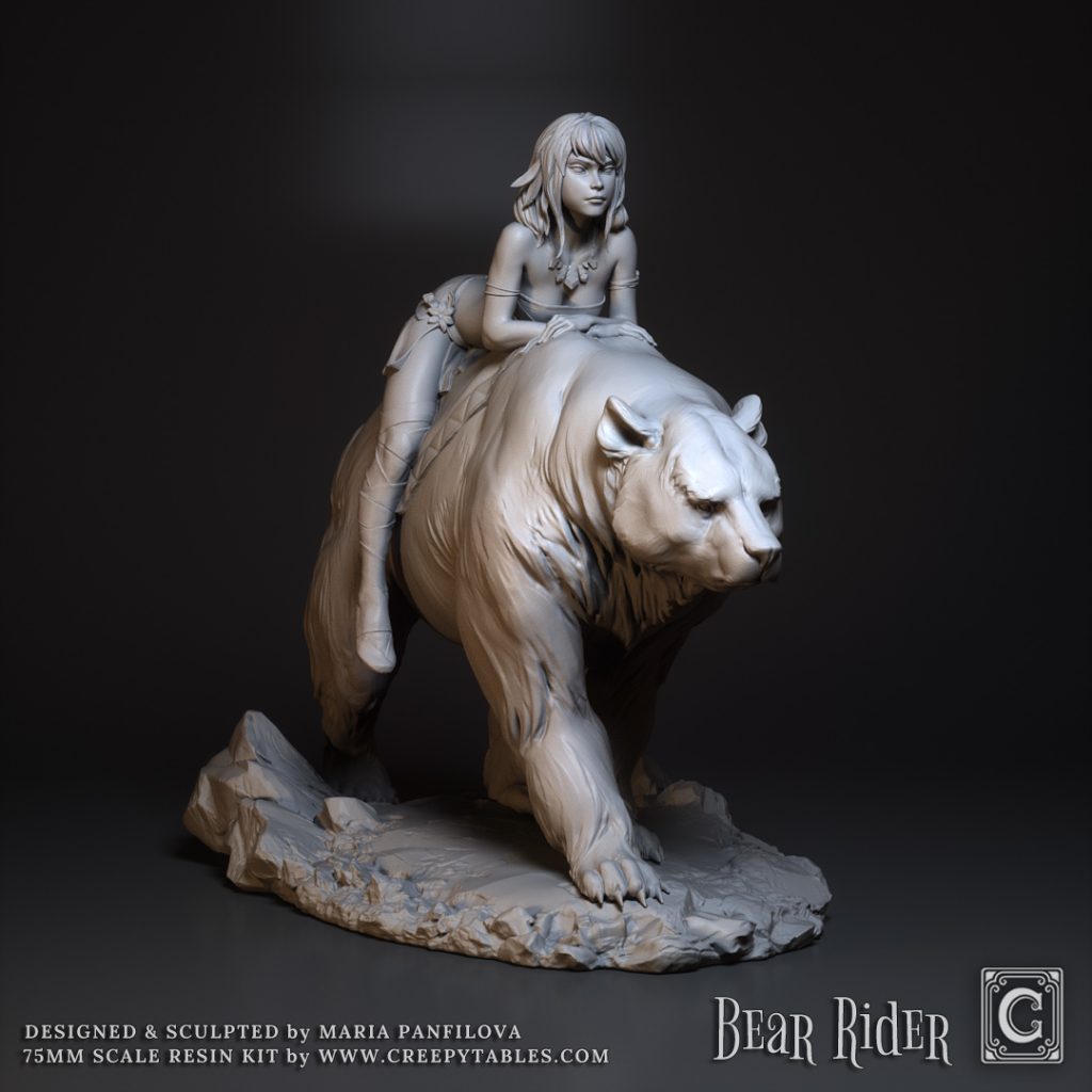 Bear Rider – 75mm scale (1:24) - Creepytables